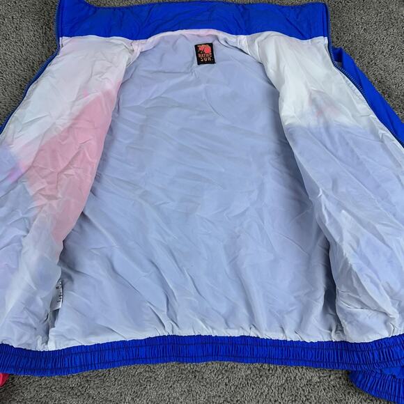 Vintage 12 Hours of Sebring Jacket Mens Large Blue White Racing Windbreaker 90s - Picture 8 of 15